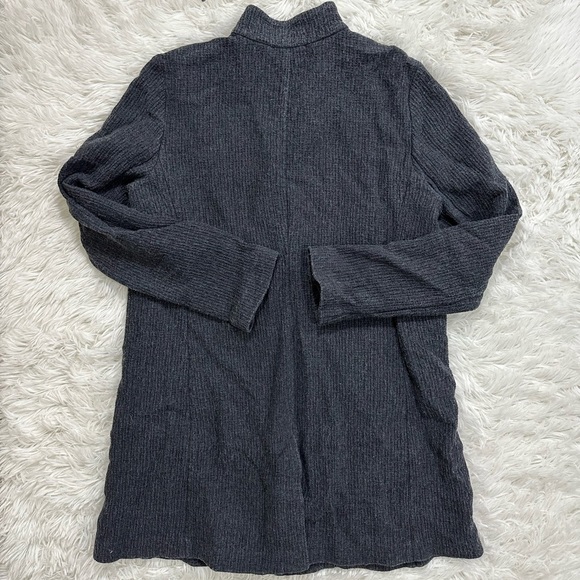 Eileen Fisher Women’s Snap Button Collared Coat | Grey | Size Small - Picture 2 of 7